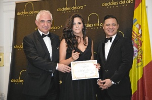 La diseñadora onubense recibió el 24 de julio el premio Dedal de Oro.