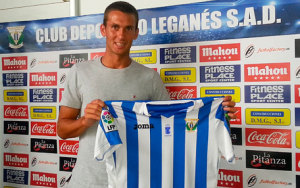 Carlos Delgado, en el momento de su presentación en el Leganés.