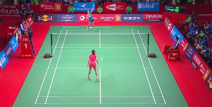 La onubense desplegó su mejor juego en el torneo ante Wang. / Foto: Captura TV.