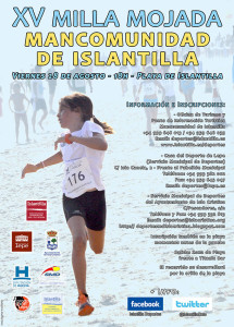 Cartel anunciador de la prueba atlética que se celebrará en Islantilla este viernes.