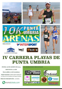 Cartel anunciador de la prueba atlética que se celebra el domingo en Punta Umbría.