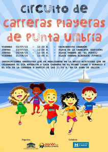 Cartel anunciador de la prueba atlética de este viernes en Punta Umbría.