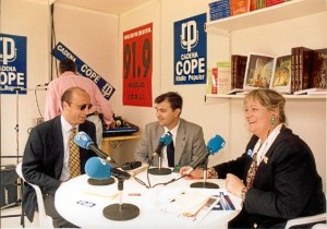 En una de sus primeras intervenciones en los medios. Era en un expositor de la Feria del Libro de Huelva de 1995.