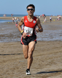 José Manuel Pérez, del Atletismo Ayamonte, segundo clasificado Absoluto. / Foto: J. L. Rúa.