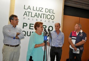 Momento de la inauguración de la exposición a inicios de agosto.