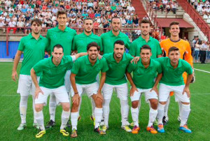 La Palma lució una camiseta verde como lo hizo en su primer partido un 9 de agosto de 1915. / Foto: @LaPalmaCF.