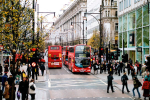 Imagen de la zona de Oxford Street.