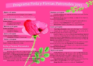 Programa de las Fiestas Patronales de San Bartolomé.