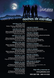 Cartel de la programación de 'Noches  de Estrellas'.