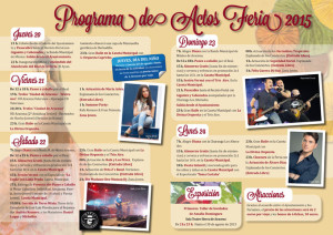 Programación de la feria.