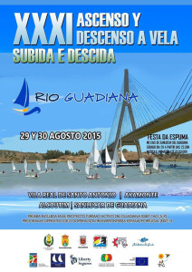 Cartel de la prueba náutica sobre el Guadiana.