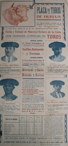 Cartel taurino de la época.