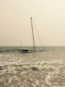 Imagen del barco en el agua. / Foto: L. C.