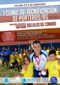 El Clinic de Tecnificación para el portero se celebrará los días 4,5 y 6 de septiembre en Bollullos del Condado.