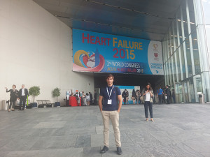 Jesús, que estudia Medicina, en un congreso mundial sobre Cardiología.