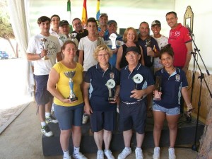 Cuadro de honor del torneo de petanca.