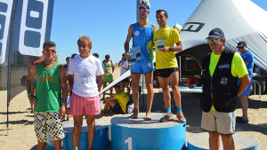 Podio en la categoría masculina de la prueba atlética celebrada en Punta Umbría.