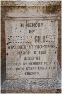 Tumba de Nicholas Gilbert en el cementerio británico de Huelva, junio de 2015. Foto: Emilio Romero.