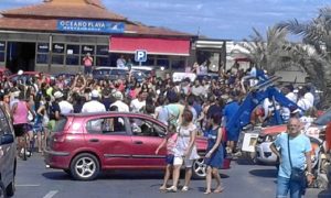 La actividad revolucionó la playa.