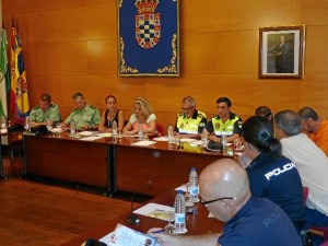 Imagen de la Junta Local de Seguridad celebrada en Moguer.