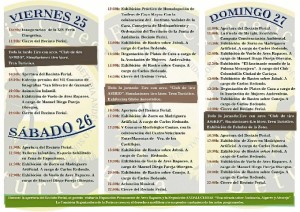 Programa de la Feria que se celebrará en las instalaciones del Polideportivo Municipal de San Silvestre de Guzmán. 