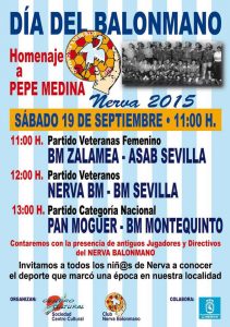 Cartel del Día del balonmano que se celebra este sábado en Nerva.