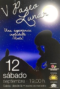 Cartel del V Paseo Lunar que se celebra este sábado 12 de septiembre. 