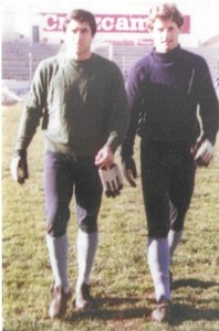 Romero y Bautgarner, porteros del Real Club Recreativo de Huelva.