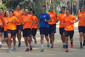 Trabajo físico para las onubenses en el Parque de Zafra.