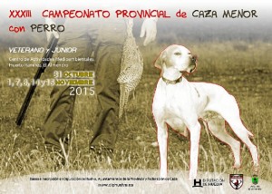 Cartel del Campeonato Provincial de Caza con Perro.