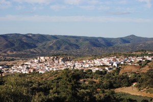 Vista panorámica de Aroche. 