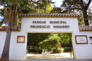 Entrada al Parque Municipal Prudencio Navarro.