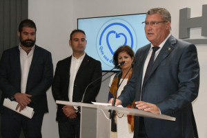 El alcalde de Cartaya, Juan Polo, durante el acto.