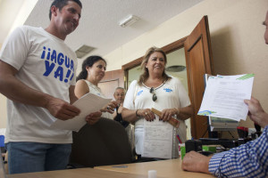 La Plataforma ha entregado el manifiesto al Gobierno andaluz.