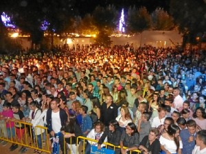 Gran ambiente en la Caseta de la Juventud. 