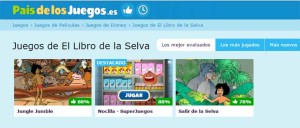 Algunos de los juegos del 'Libro de la Selva' en 'El País de los Juegos'.