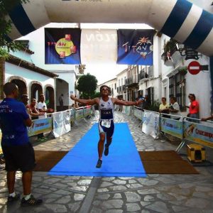 Ángel Luis Garrido, miembro del CD Triatlón Huelva, ante un exigente reto.