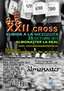 Cartel de la prueba que se celebra en Almonaster La Real este domingo.