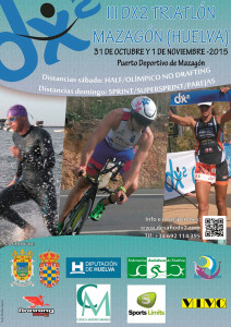 Cartel del DX2 Triatlón Mazagón-Palos 2015 de este fin de semana.