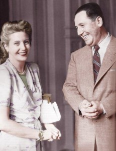 Una imagen de Eva con Juan Domingo Perón.