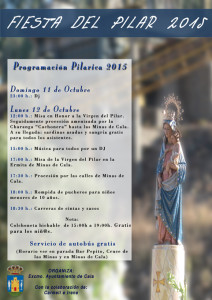 Cartel de las Fiestas de la Pilarica en Cala.