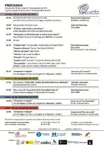 Programa de las Jornadas Culturales. 