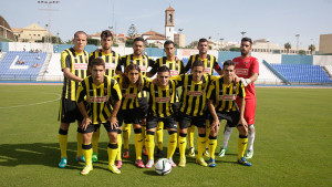 Formación de salida del conjunto lepero, que arrancó un punto en el Álvarez Claro. / Foto: Melilla Hoy.