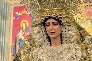 Nuestra Señora de la Caridad en el pasado besamanos en la Hermandad de Huelva