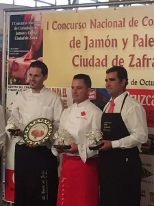 Joaquín, recogiendo su premio.