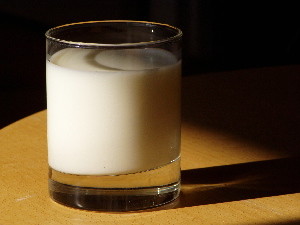 Vaso de leche.