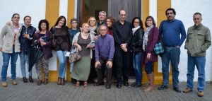 Foto de familia de los Poetas del Guadiana.