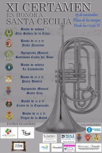 Cartel del XI Certamen en honor a Santa Cecilia en Huelva