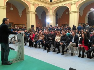 Díaz ha participado en Huelva en un encuentro con cargos orgánicos e institucionales socialistas de la provincia.