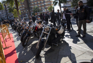 Concentracion de motos Harley y Vespas. / Foto: Alberto Díaz.